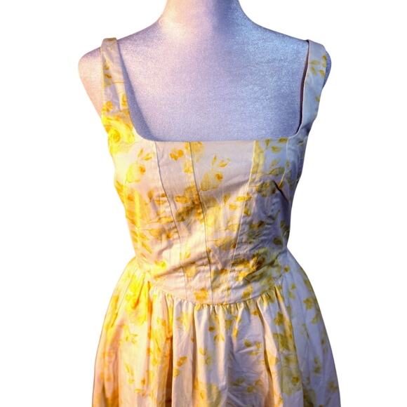 WAYF Yellow White Floral Desi Corset Dress Size XS NWT - Picture 2 of 10